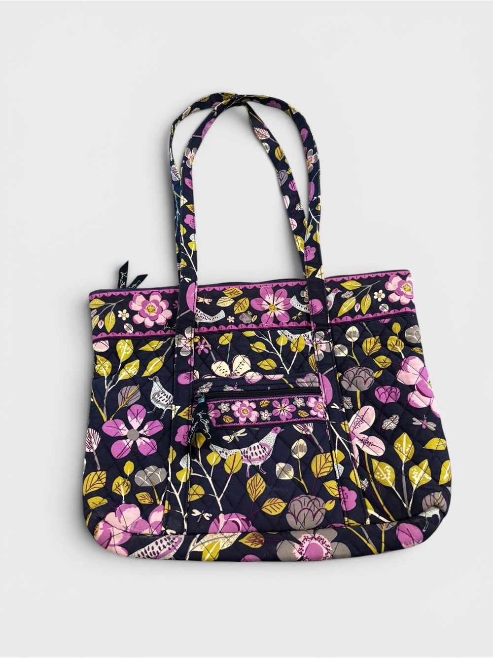 2011 Vera Bradley Retired Print Floral Nightingale Shoulder Tote Bag